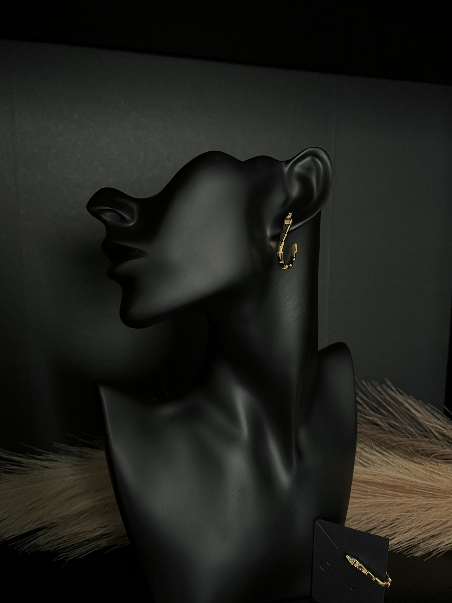 18K Gold-Filled Luna Earrings with Cubic Zirconia