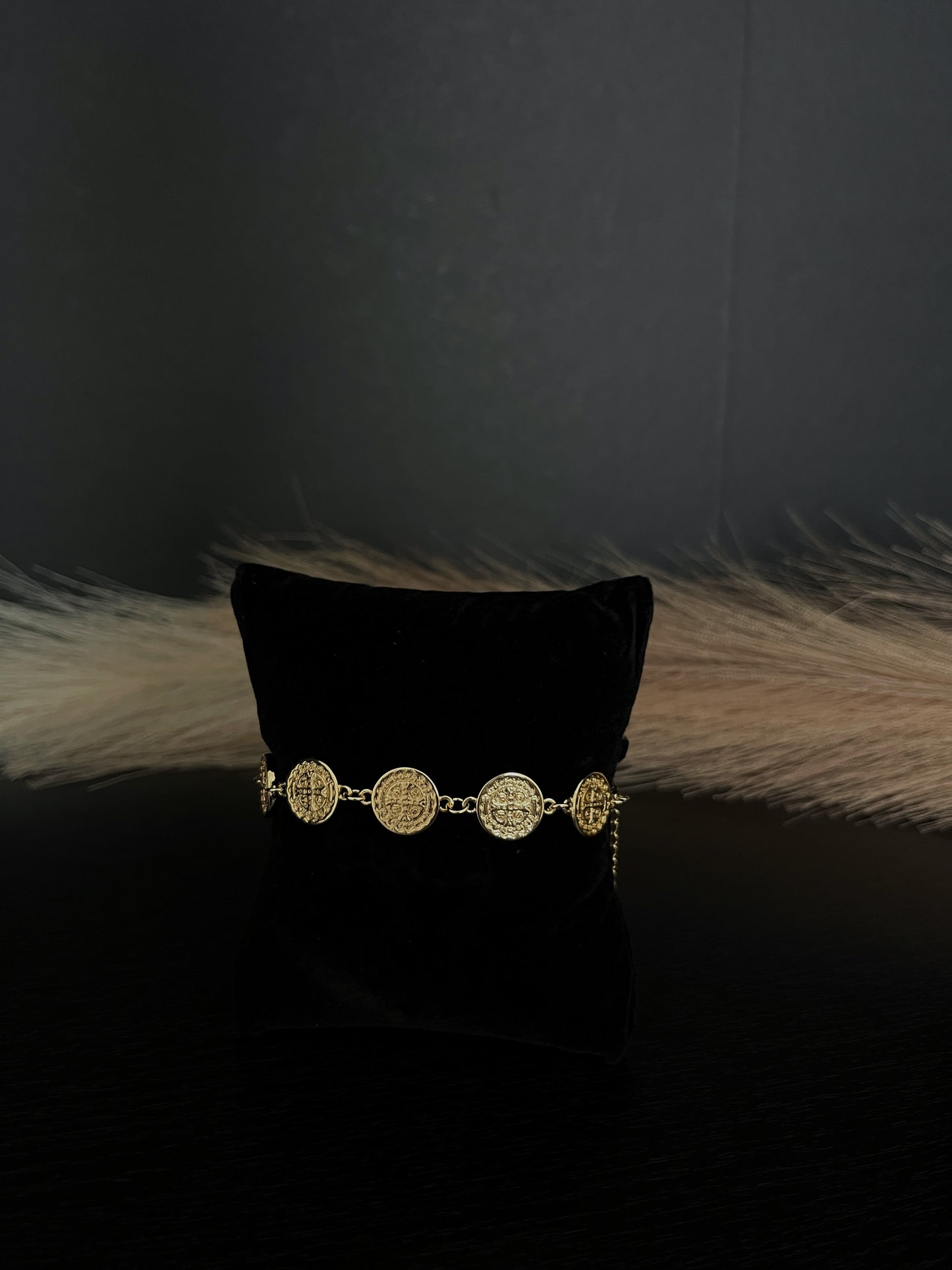 Stainless Steel Coin Bracelet - Gold