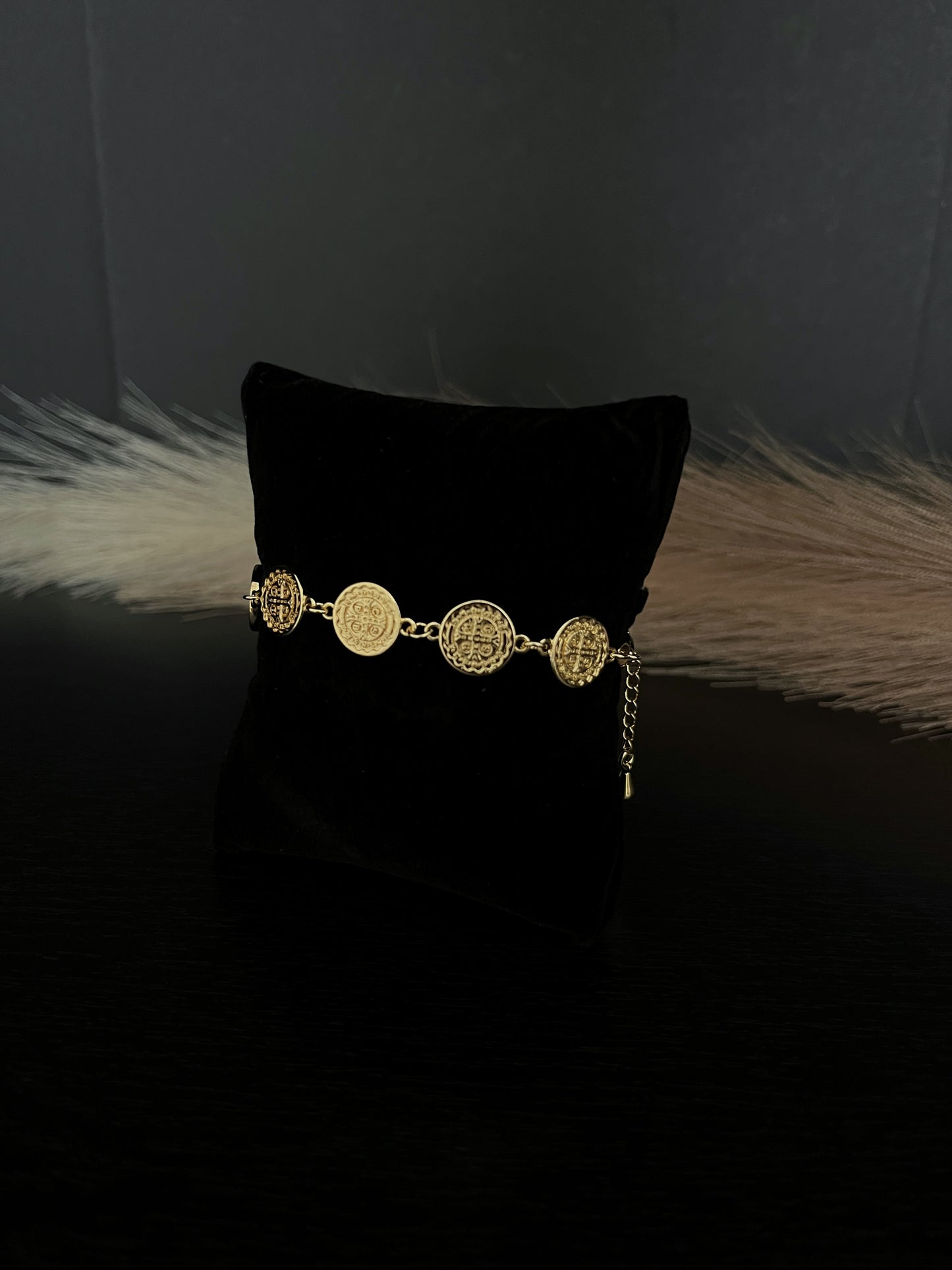 Stainless Steel Coin Bracelet - Gold