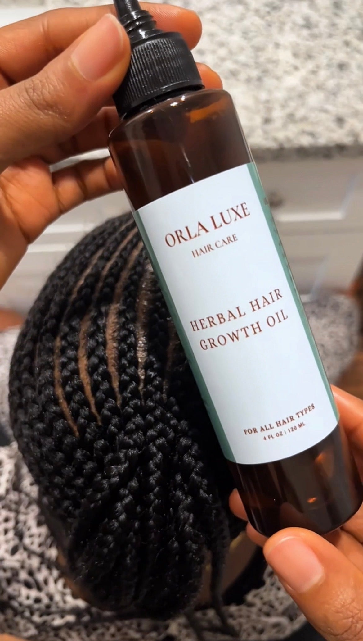Extra Strength Herbal Hair Growth Support Oil – Fenugreek, Rosemary & Black Seed – 4oz – All Hair Types