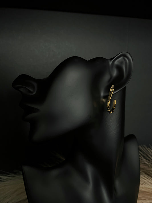 18K Gold-Filled Luna Earrings with Cubic Zirconia